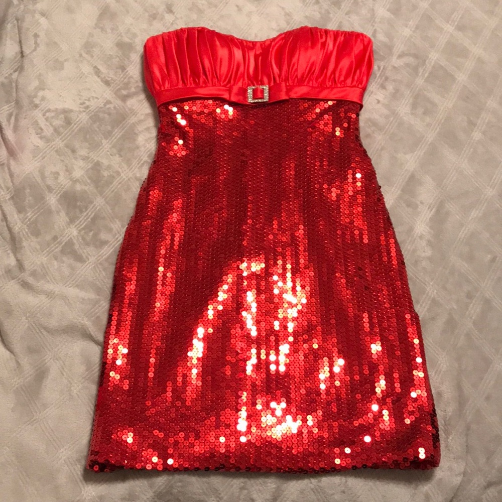 Precious Formals Sequin Cocktail Dress